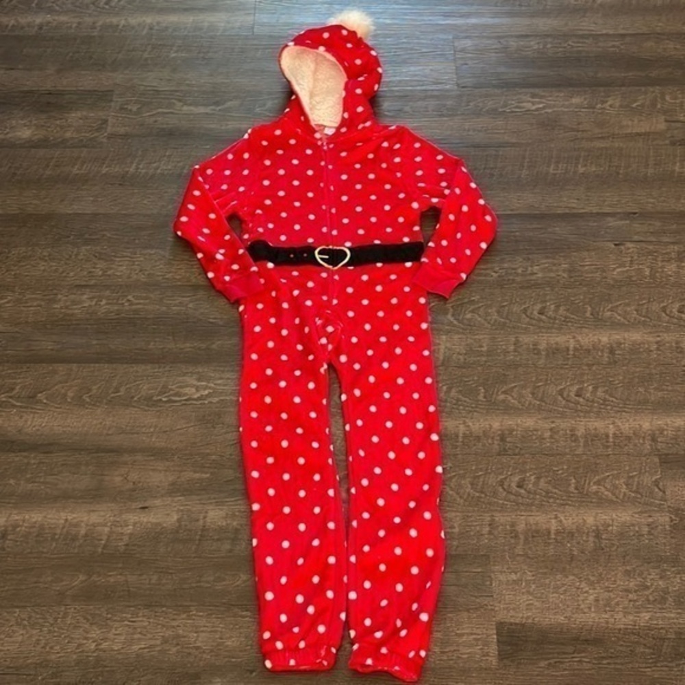 KENSIE POLKA DOT SANTA Onsie pajama